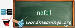 WordMeaning blackboard for nafcil